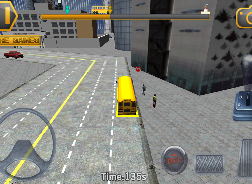 Schoolbus driving 3D simulator poster