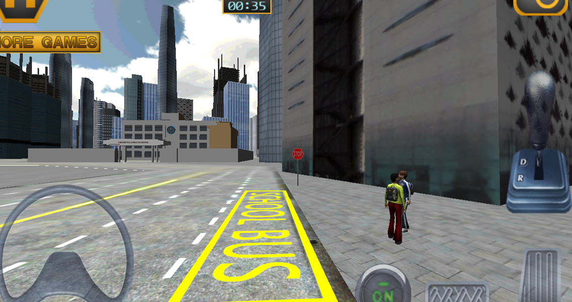 Schoolbus driving 3D simulator poster