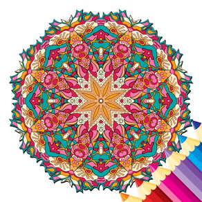 mandala coloring book is relaxing set for adults