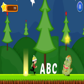 ABC children ran behind a Christmas tree.