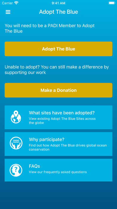 PADI AWARE poster