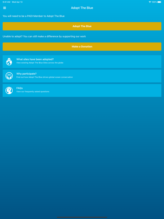 PADI AWARE poster