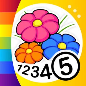 Coloriage par numéros - Fleurs