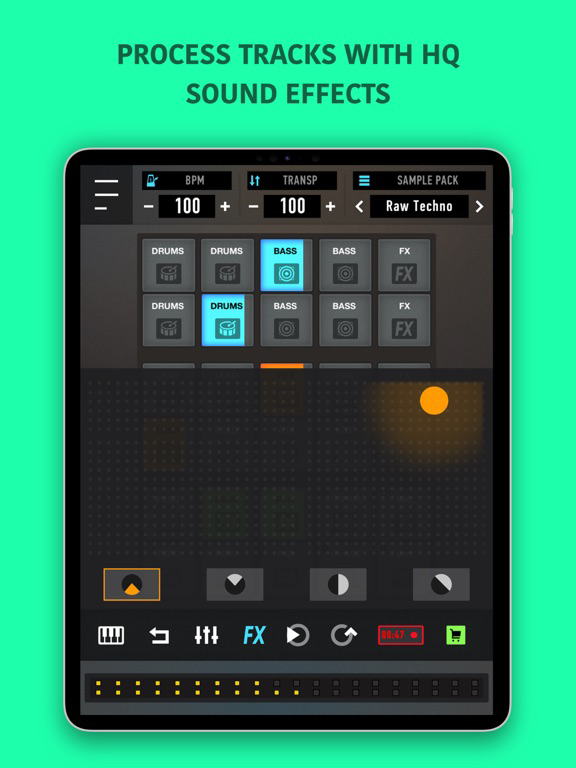 MixpadsDrum Pads DJ Mixer PRO for iOS (iPhone/iPad/iPod touch) Free
