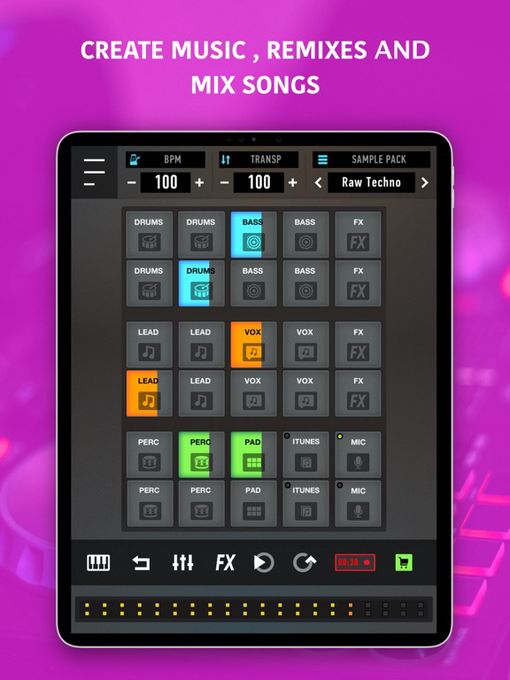 MixpadsDrum Pads DJ Mixer PRO for iOS (iPhone/iPad/iPod touch) Free