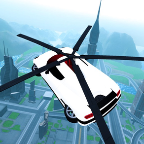 Flying Car Futuristic Rescue Helicopter Flight Simulator - Extreme Muscle Car 3D