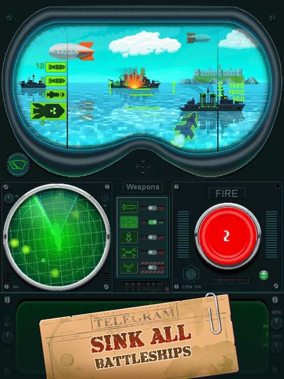 You sunk submarine sea battle poster