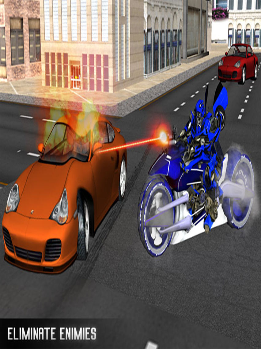 Monster Police Robot Moto Car Chase poster