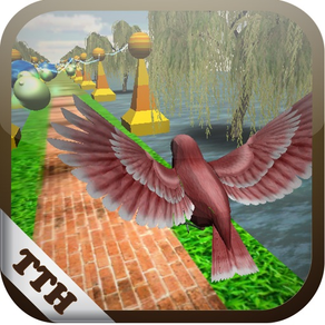 Bird Fly Temple 3D: Parkour on beach