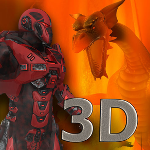 Red Dragon Robot Attack - An Epic 3D Arial battlefield apocalypse
