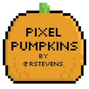 Pixel Pumpkin Stickers