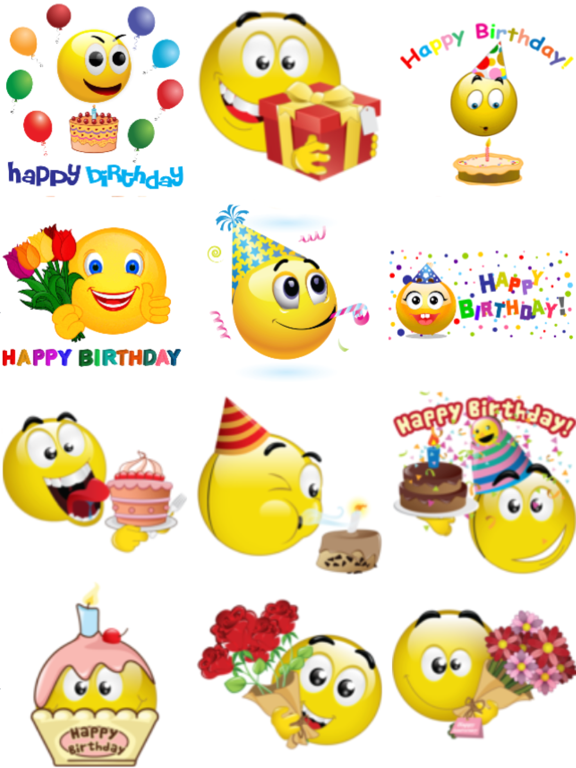 Birthday Emoticons poster