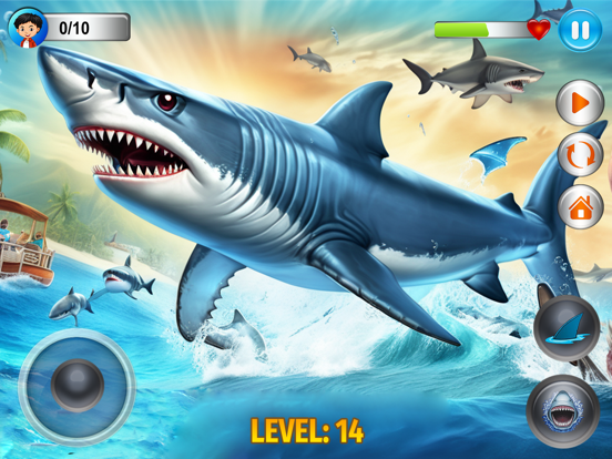 Angry Shark Simulator Games 3d poster