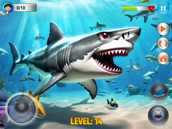 Angry Shark Simulator Games 3d poster