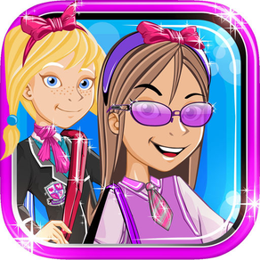 Izzy And Friends Girl Fashion Story- Sparkles High School Uniform Glam Dress Up Free Game