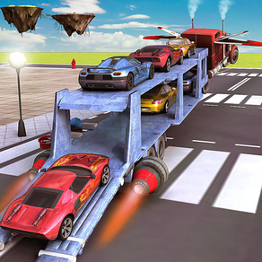 Car Transporter Flying Games 3D
