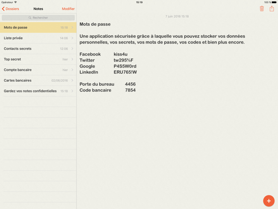 Lock Notes Pro Affiche