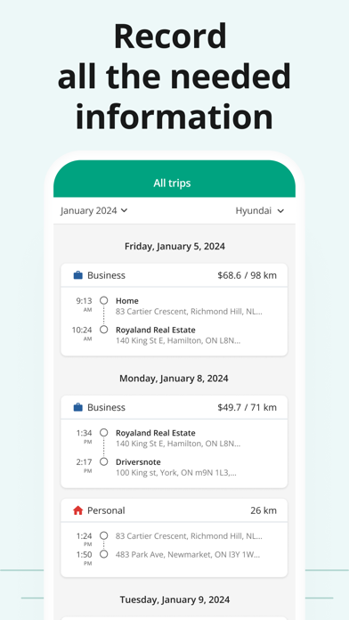 Mileage Tracker by Driversnote poster