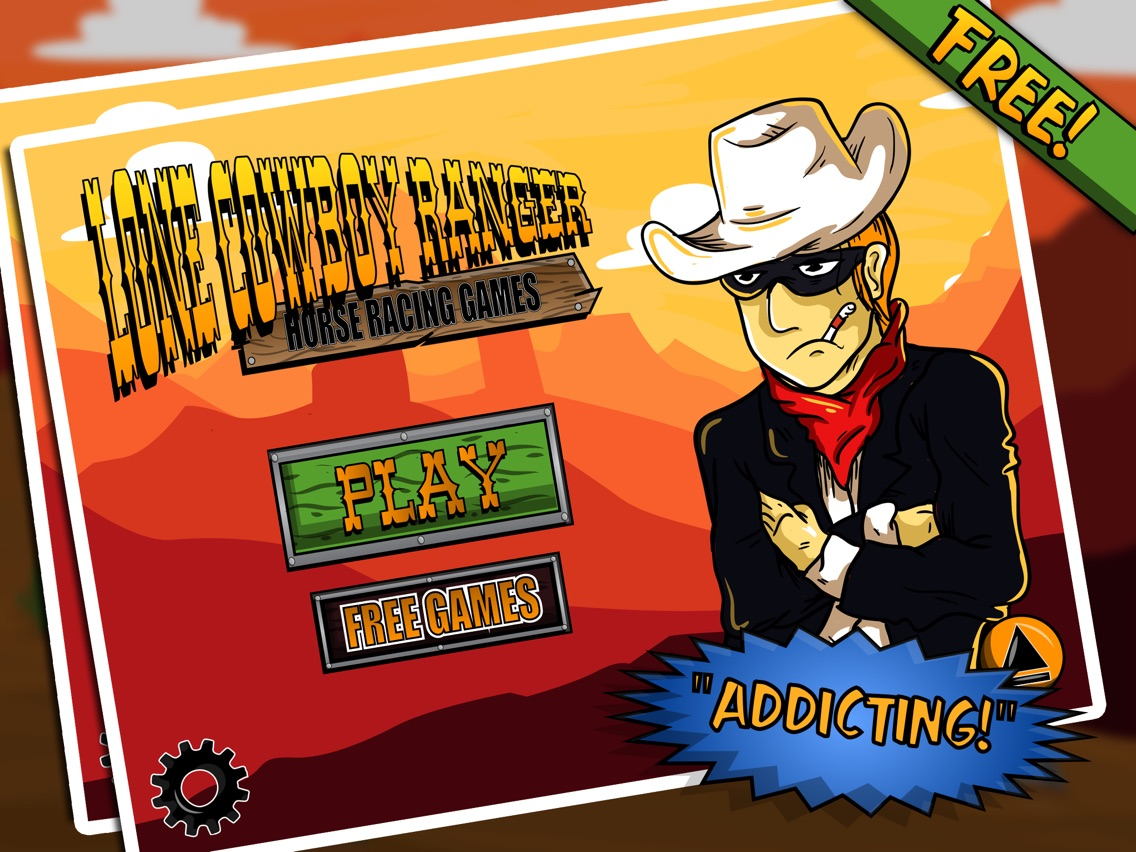Lone Cowboy Ranger Horse Racing Games Free poster