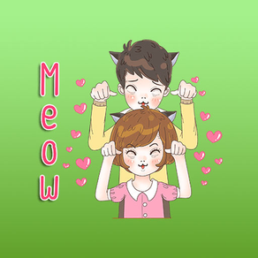 Sweet cutie couple English Stickers