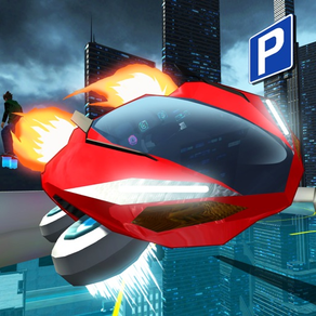 Hover Car Parking Simulator - Flying Hoverboard Car City Racing Game FREE