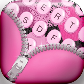 Girly-Tastatur Mit Rosa Hintergrund Und Emoji