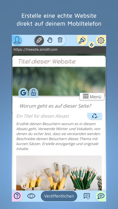 FreeSite – Website-Ersteller Plakat