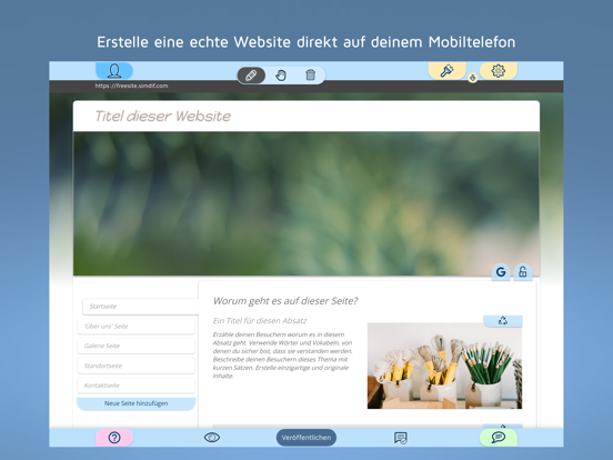 FreeSite – Website-Ersteller Plakat
