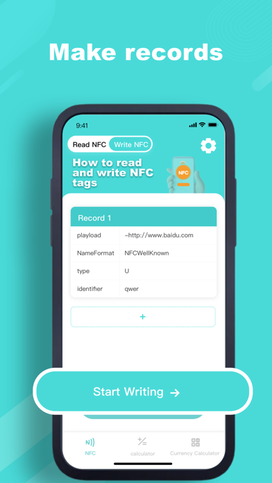 NFC Reader And Writer App Affiche