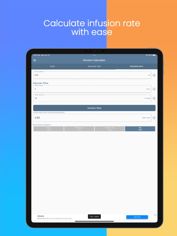 Infusion Calculator WH para iOS (iPhone/iPad/iPod touch) Baixar