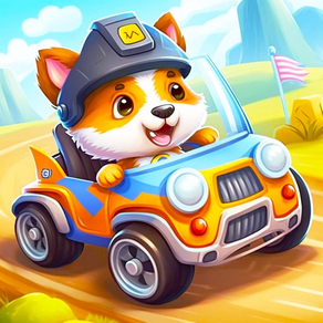 Racing car highway road game