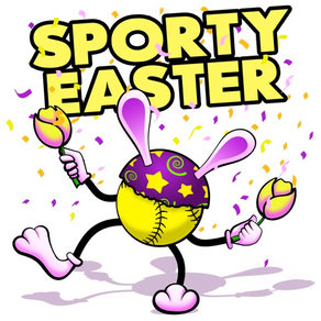 Easter Softball Stickers