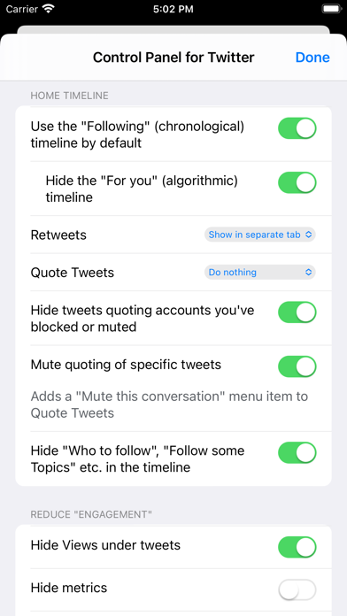 Control Panel for Twitter poster
