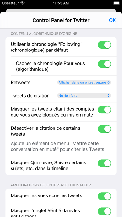 Control Panel for Twitter Affiche