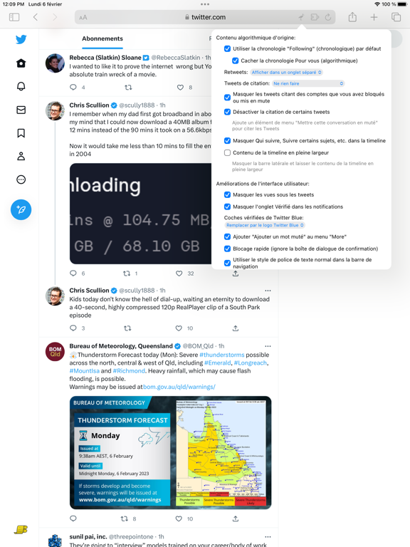 Control Panel for Twitter Affiche