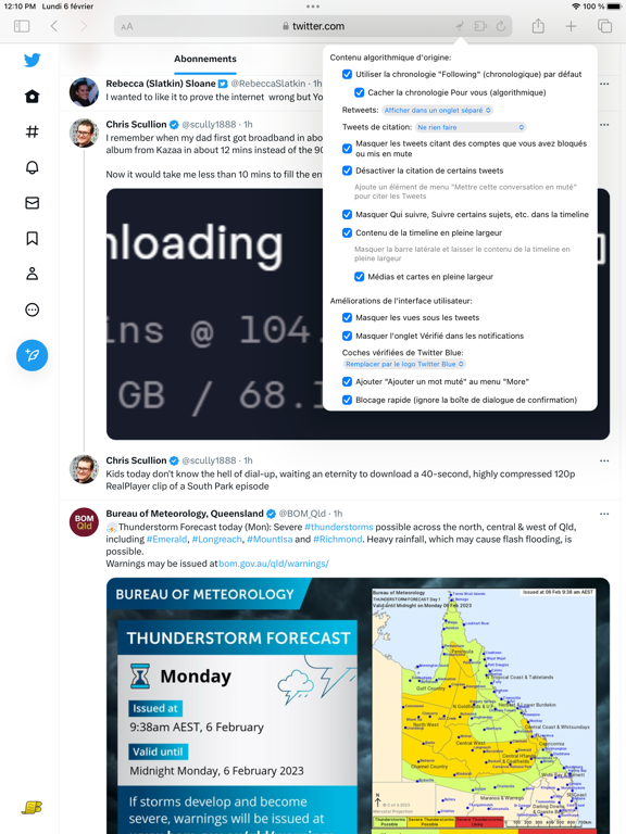 Control Panel for Twitter Affiche