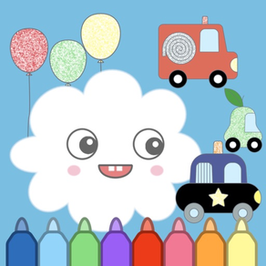 Ellou - 汽車填色畫本 - 寶寶孩子魔法塗色遊戲