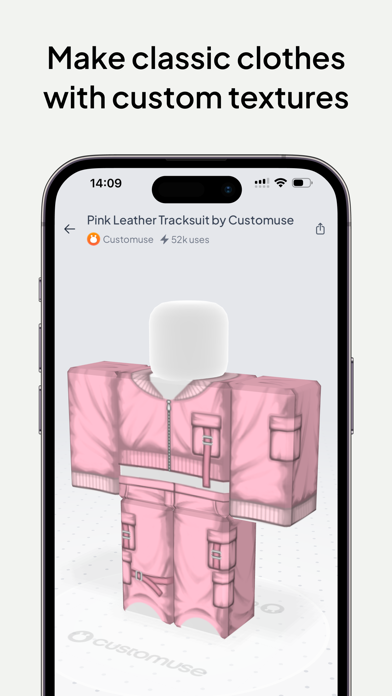 Customuse: 3D Skin Creator for iOS (iPhone) - Free Download at AppPure