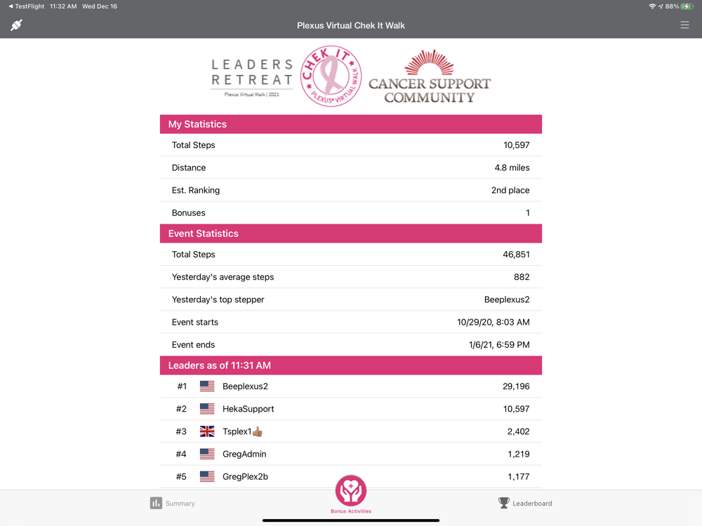 Plexus Virtual Chek It Walk poster