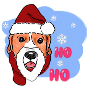 Dogs And Christmas Sticker