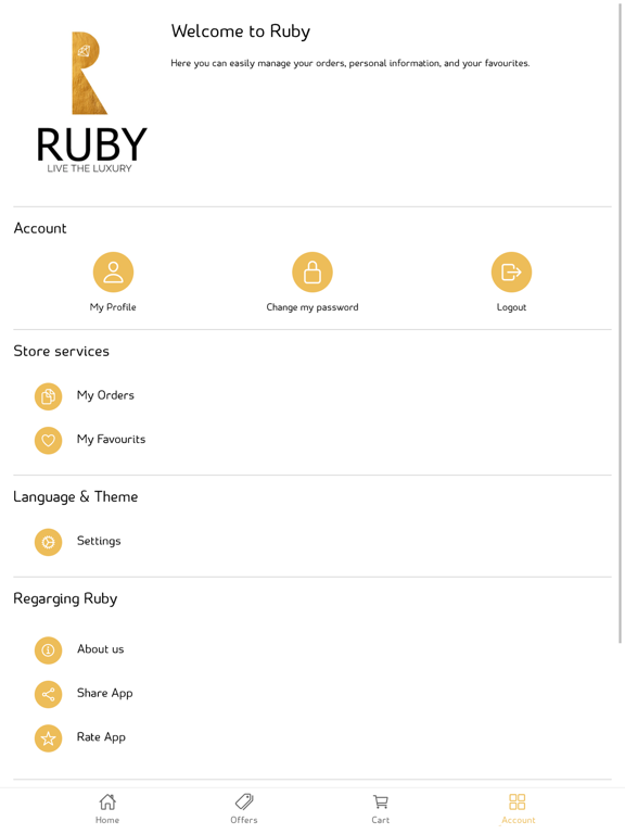 Ruby | Live the luxury poster