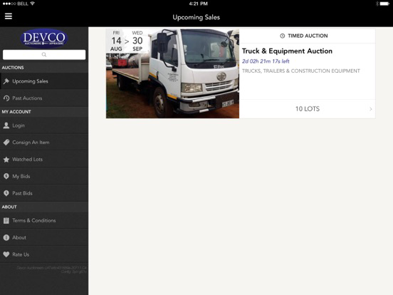 Devco Auctioneers poster