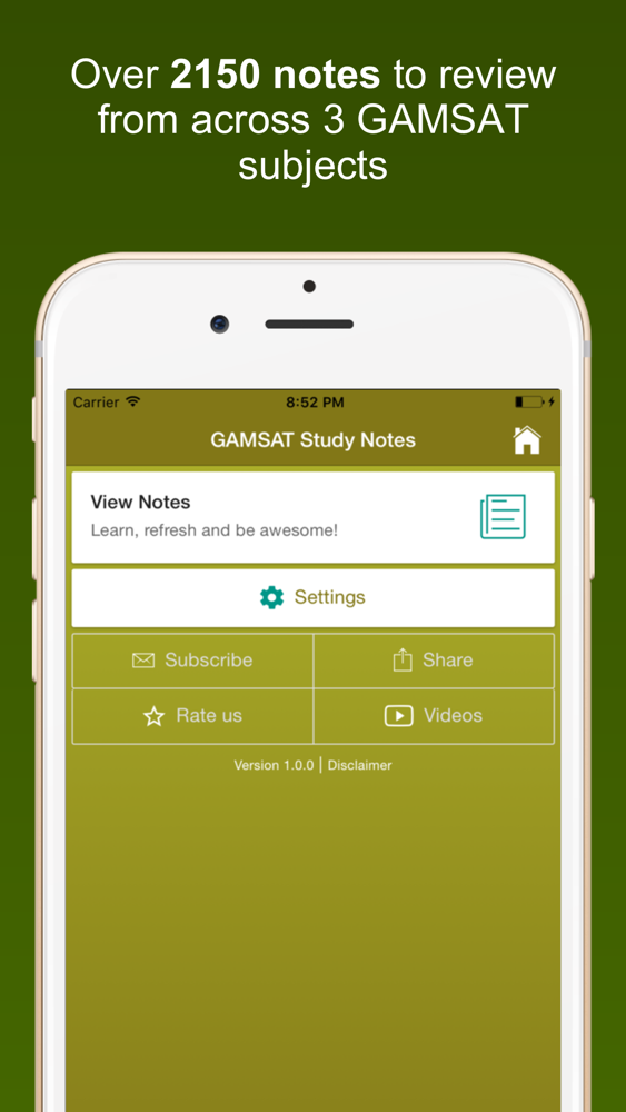 GAMSAT Study Notes poster