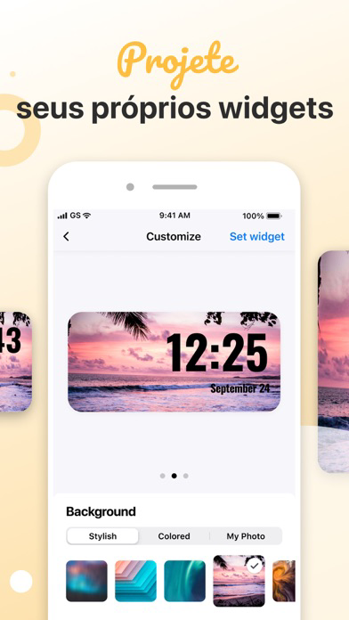 Widgets personalizados Cartaz