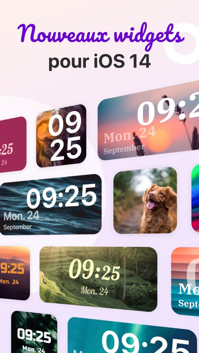 Widgets pour l'écran d'accueil Affiche