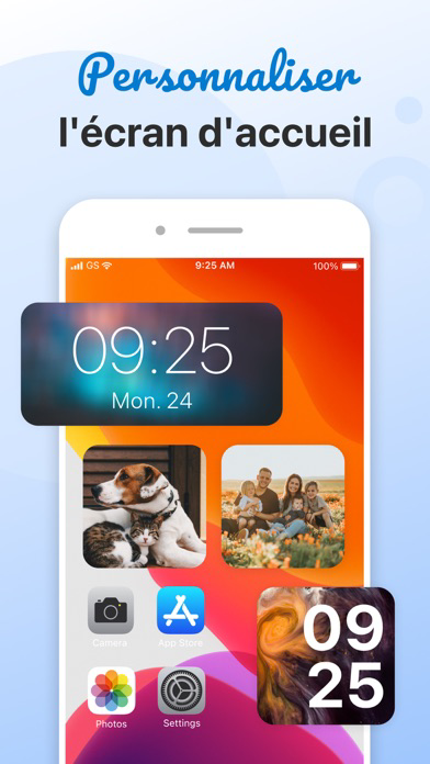 Widgets pour l'écran d'accueil Affiche