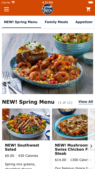 Cotton Patch Cafe Ordering poster