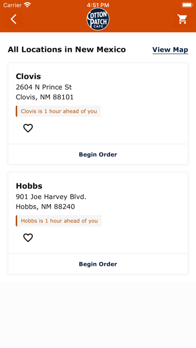 Cotton Patch Cafe Ordering poster