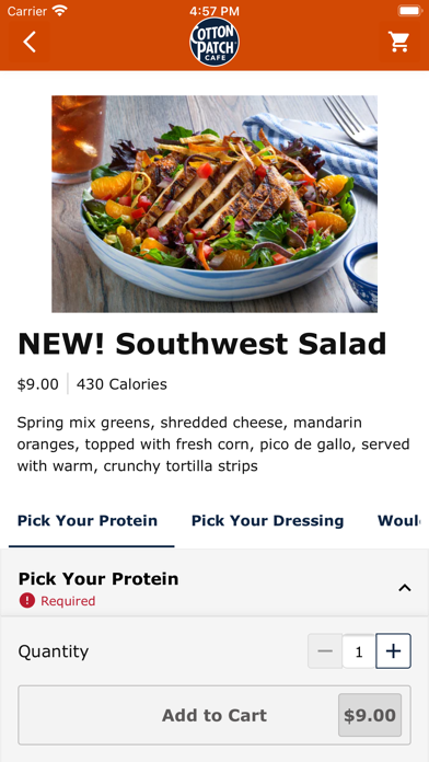 Cotton Patch Cafe Ordering poster