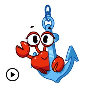 Animated Snappy Crab Sticker